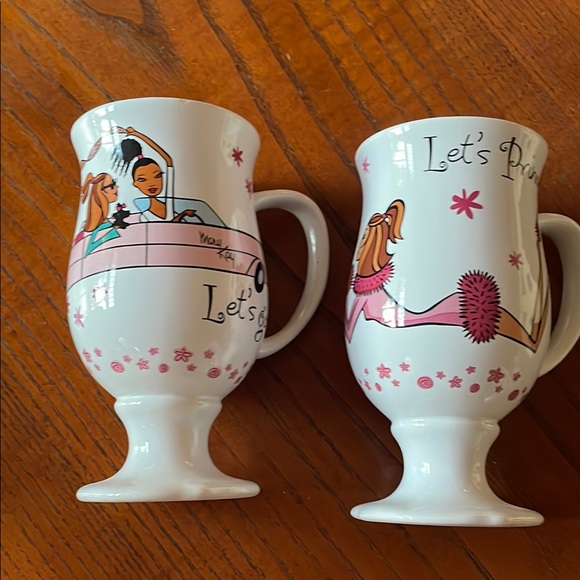 Mary Kay Pink and White Coffee Mugs - Picture 1 of 3